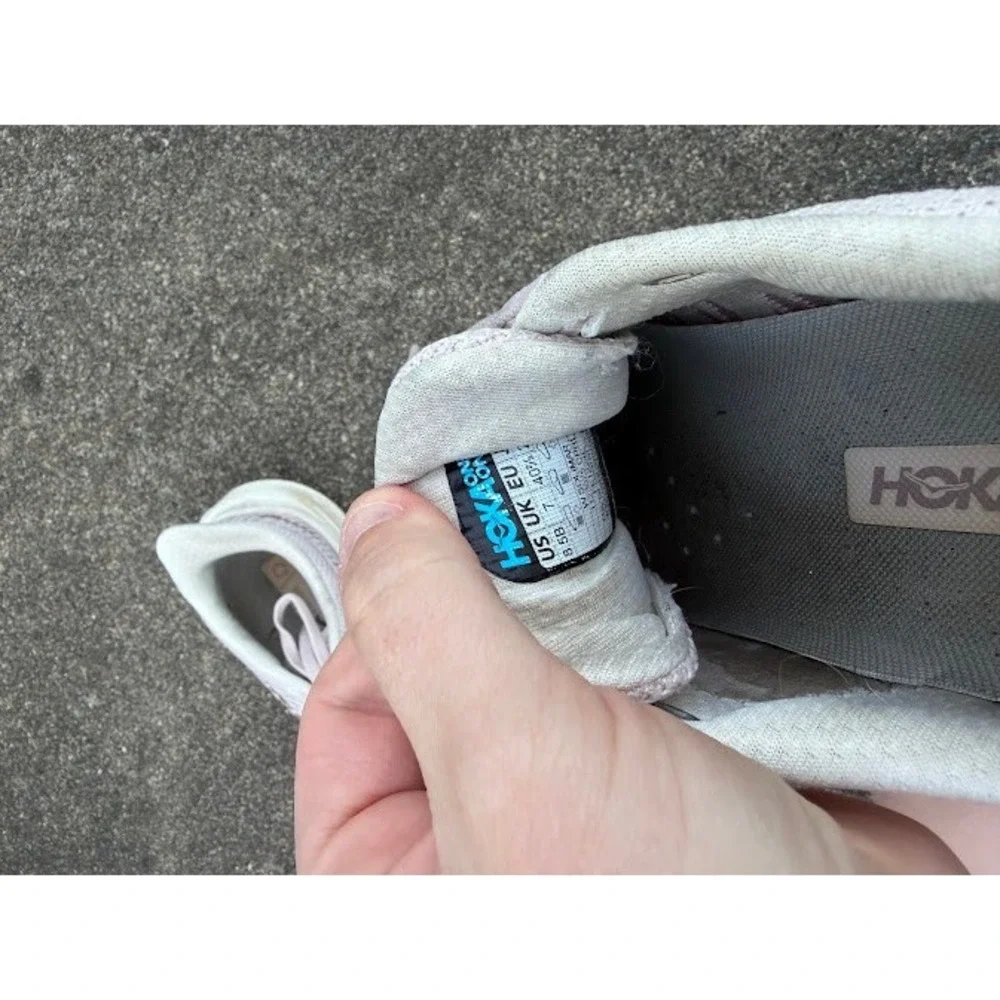 Hoka Solimar Womens Running Shoes Pink White Wave Pattern Sneakers 8.5B‎